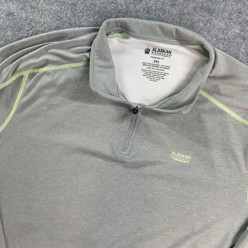 Alaskan Hardgear Mens Fishing Shirt XXL Gray Stretch Long Sleeve Standard Fit